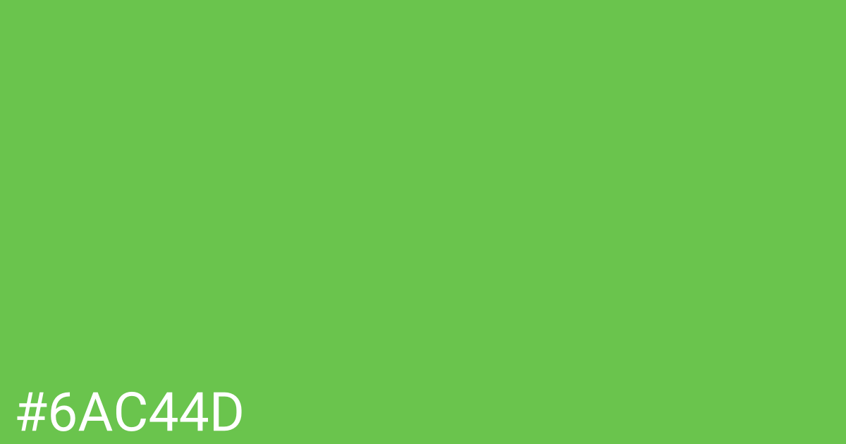 Hex color #6ac44d graphic