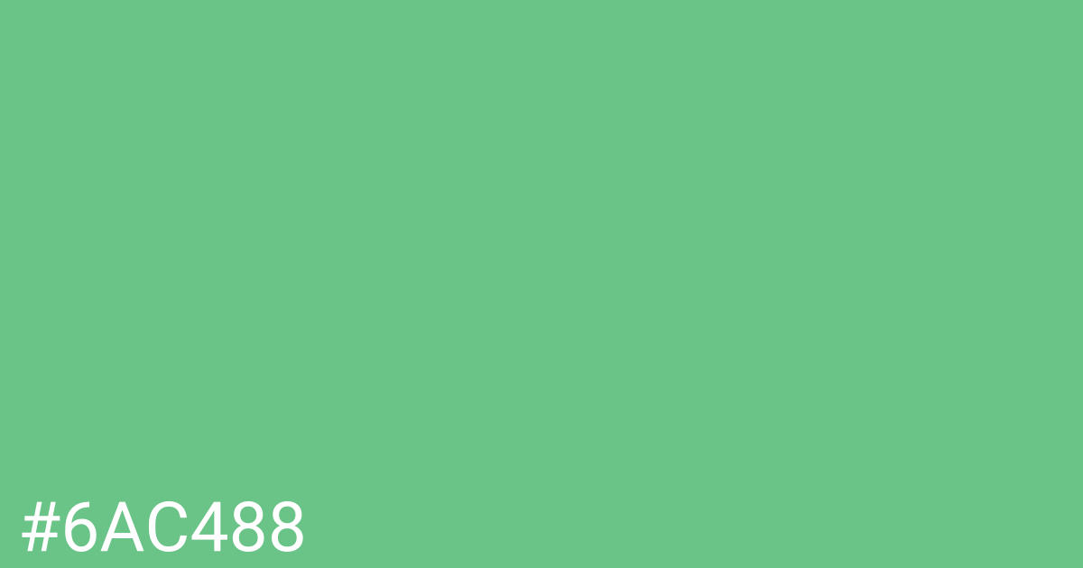 Hex color #6ac488 graphic