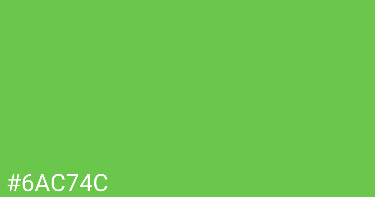 Hex color #6ac74c graphic