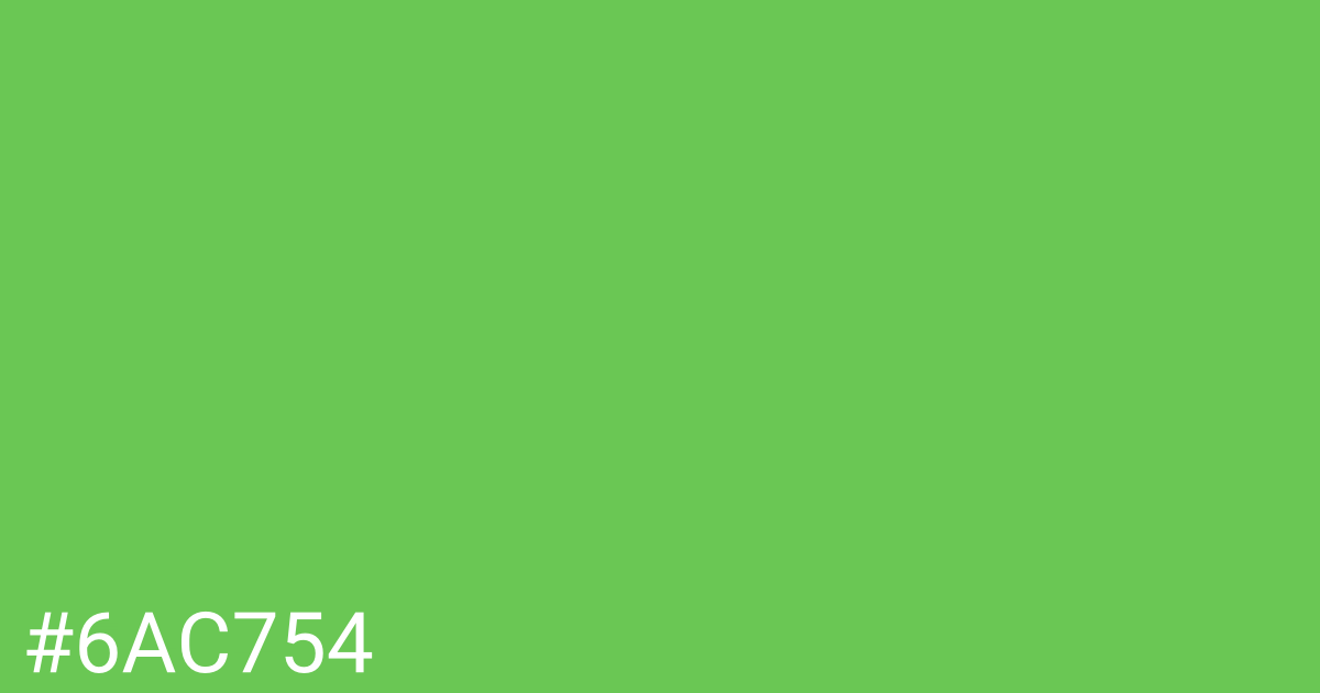 Hex color #6ac754 graphic