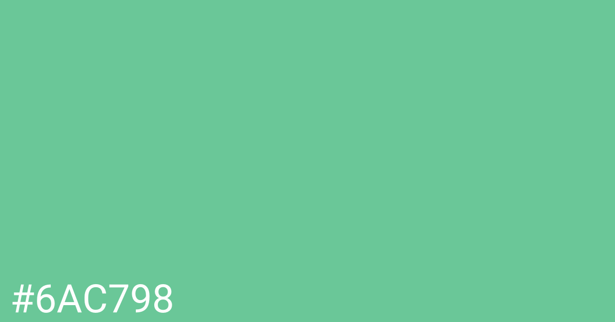 Hex color #6ac798 graphic