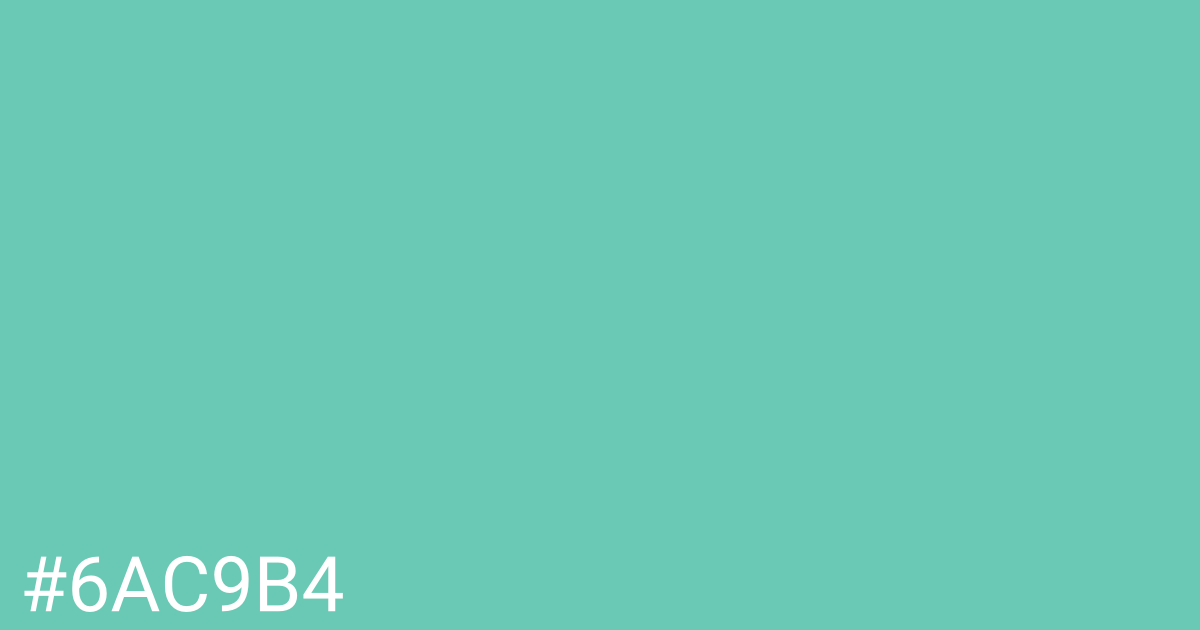 Hex color #6ac9b4 graphic