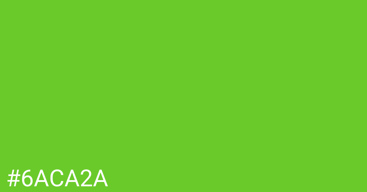 Hex color #6aca2a graphic
