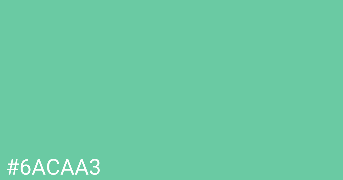 Hex color #6acaa3 graphic