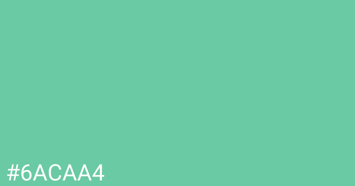 Hex color #6acaa4 graphic