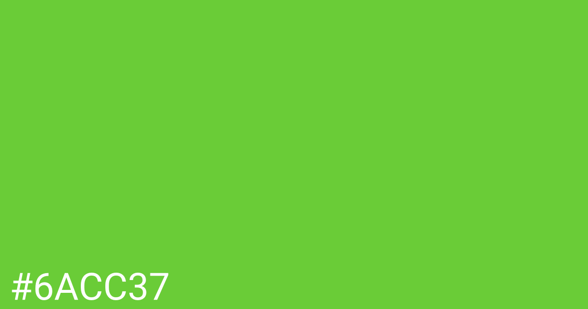 Hex color #6acc37 graphic