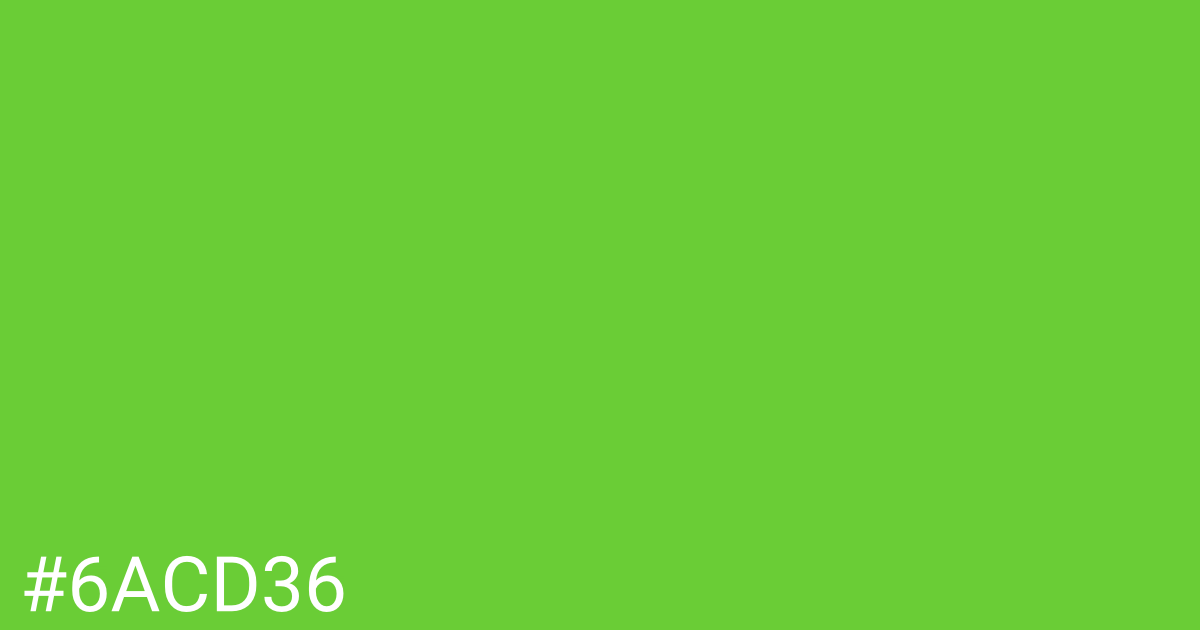 Hex color #6acd36 graphic