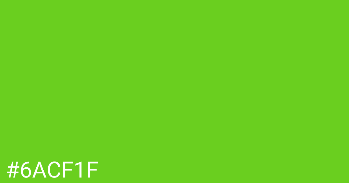 Hex color #6acf1f graphic