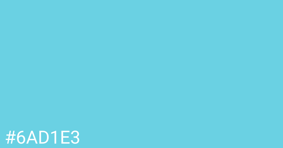 Hex color #6ad1e3 graphic