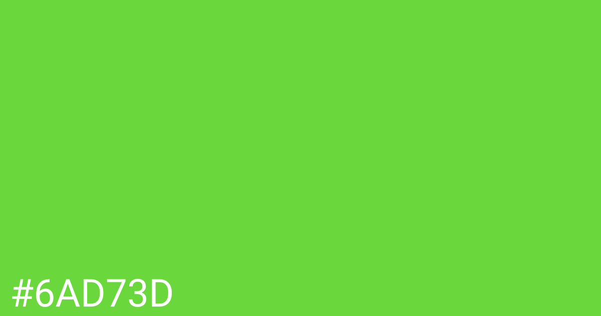 Hex color #6ad73d graphic