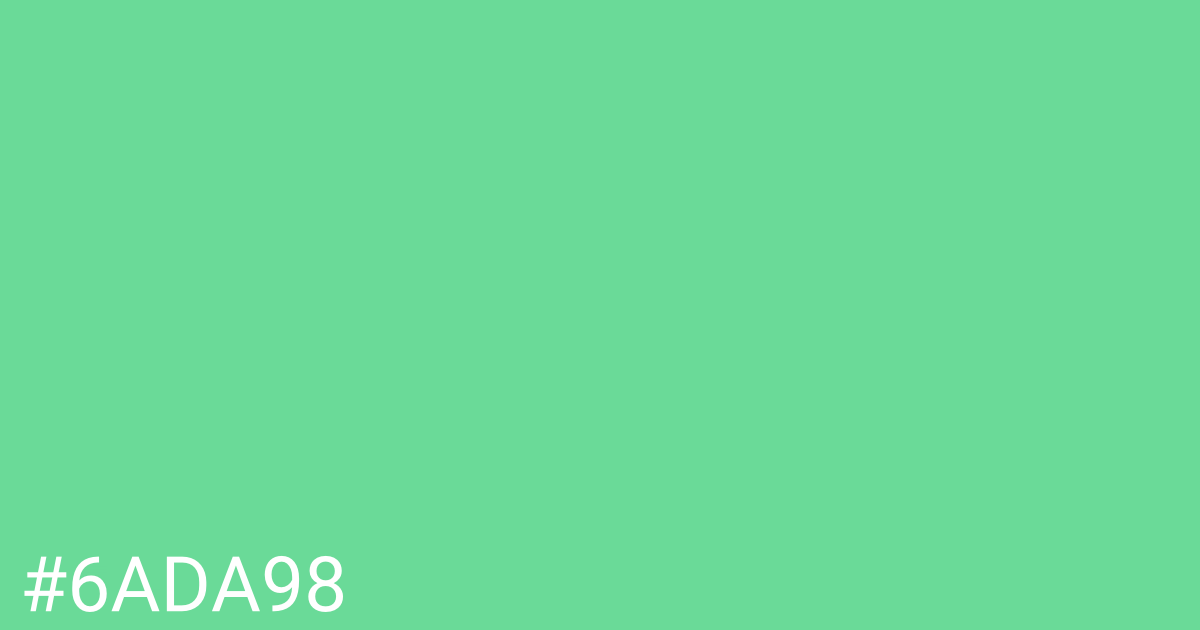 Hex color #6ada98 graphic