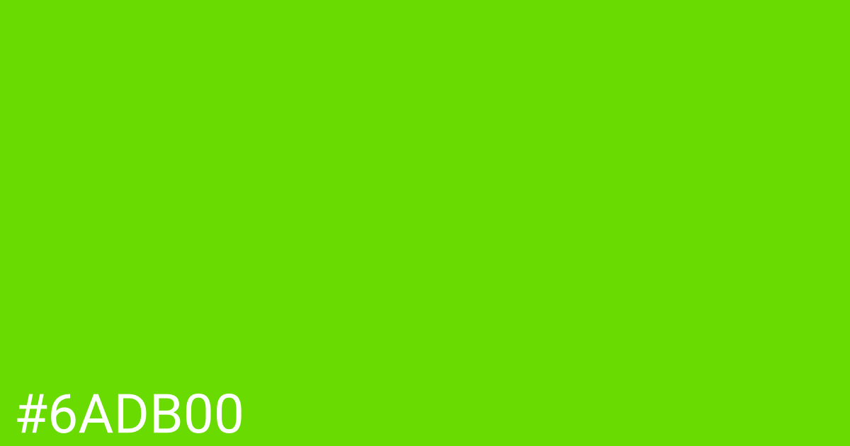 Hex color #6adb00 graphic