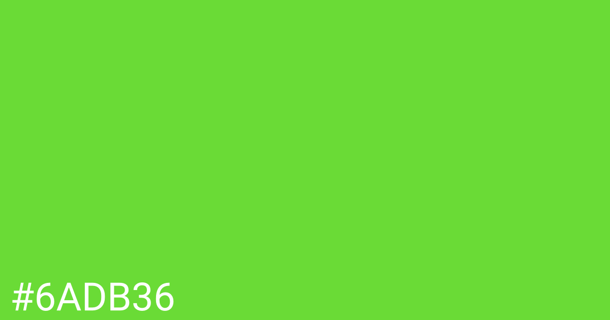 Hex color #6adb36 graphic