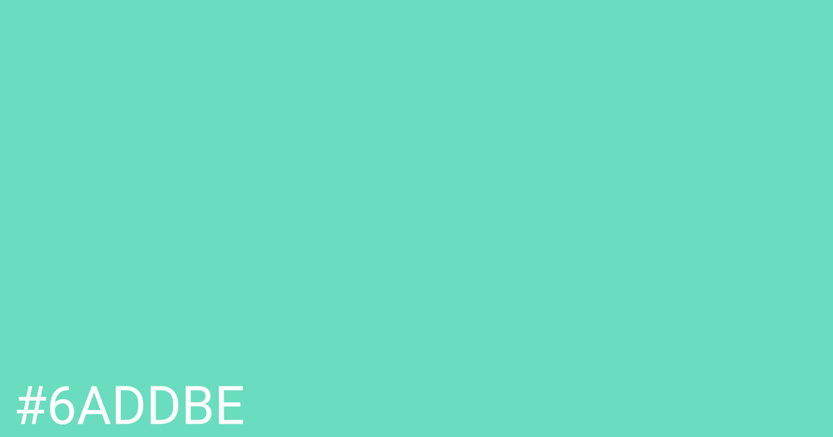 Hex color #6addbe graphic