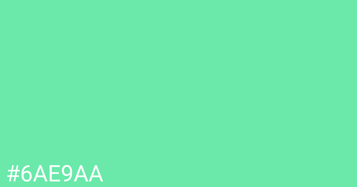 Hex color #6ae9aa graphic