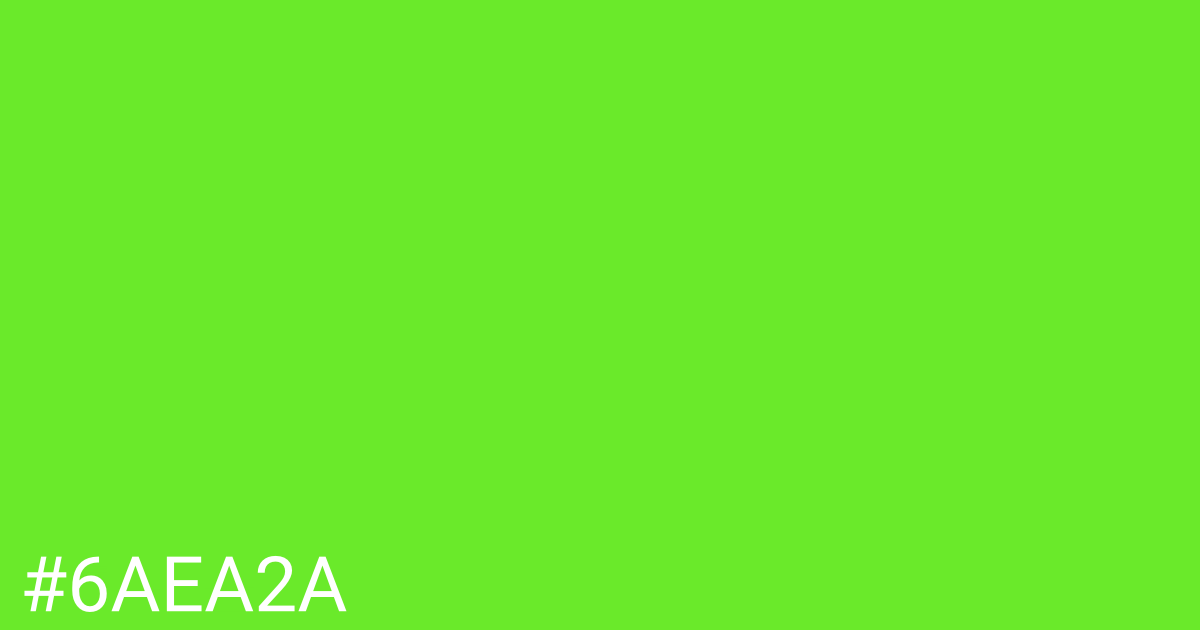 Hex color #6aea2a graphic
