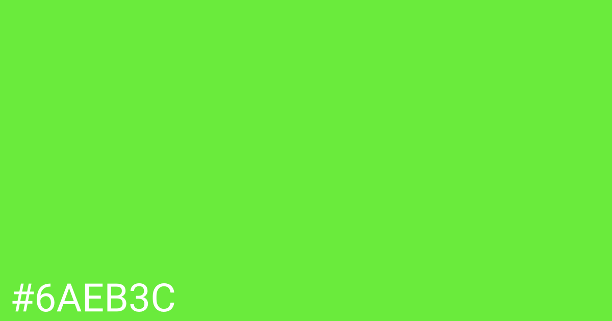 Hex color #6aeb3c graphic