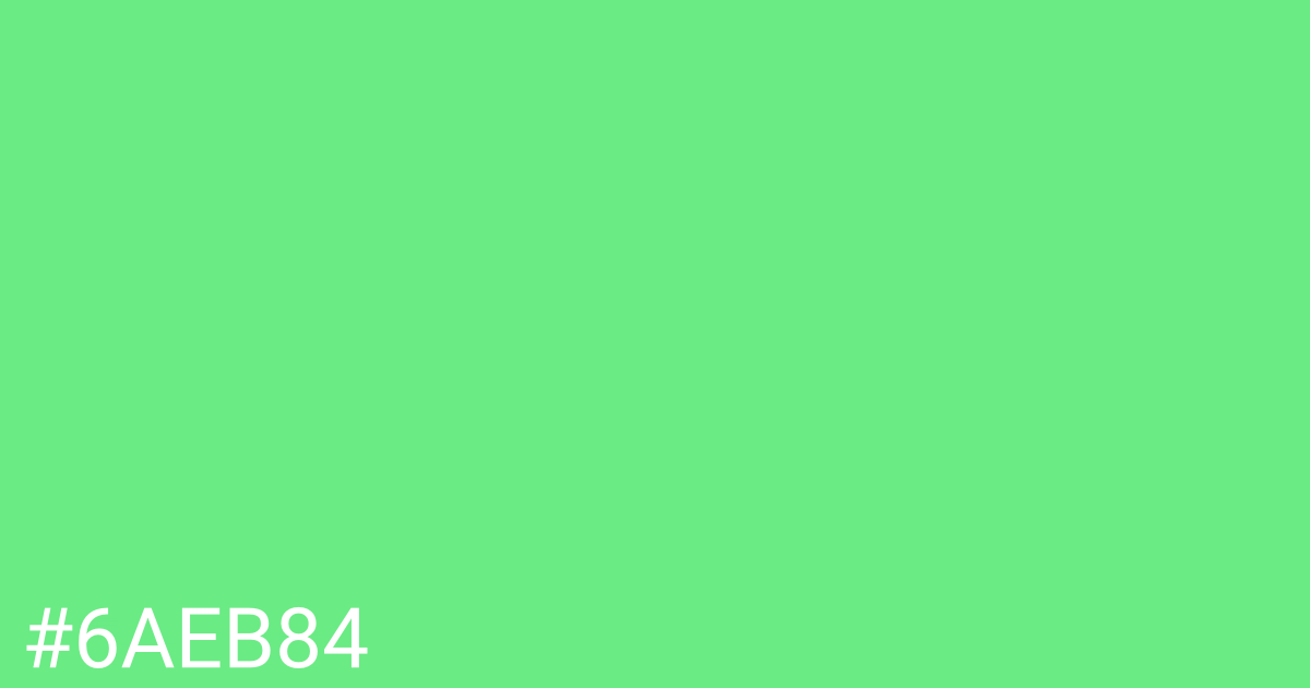 Hex color #6aeb84 graphic