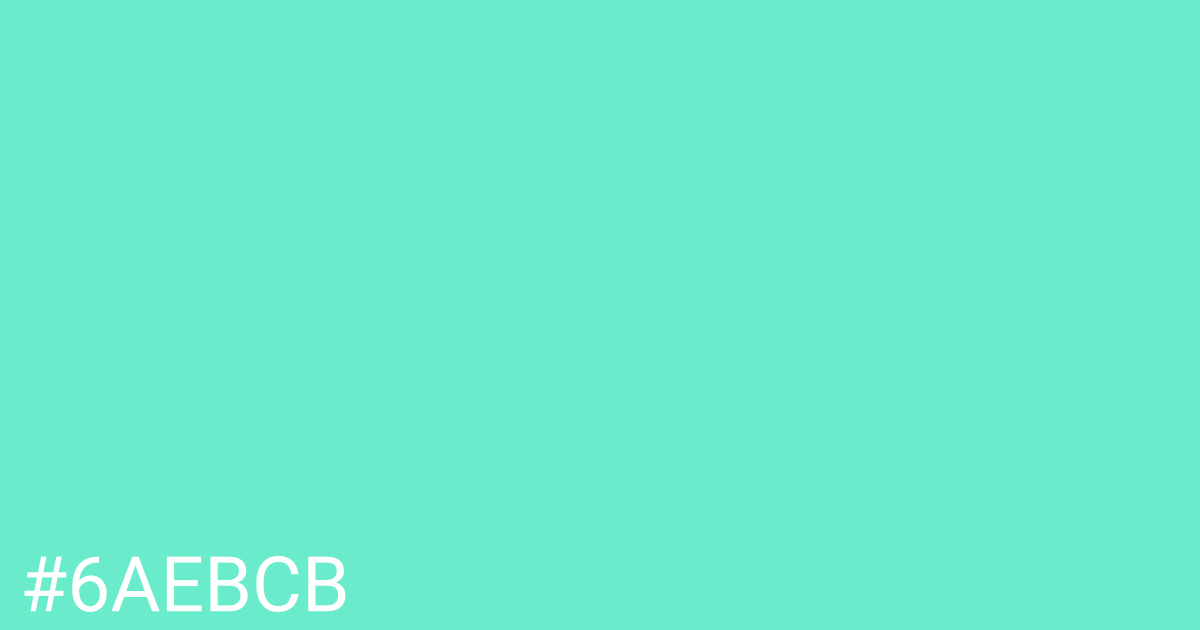 Hex color #6aebcb graphic