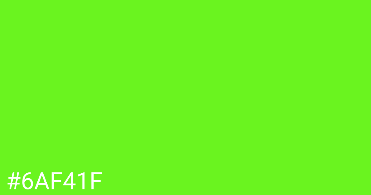 Hex color #6af41f graphic