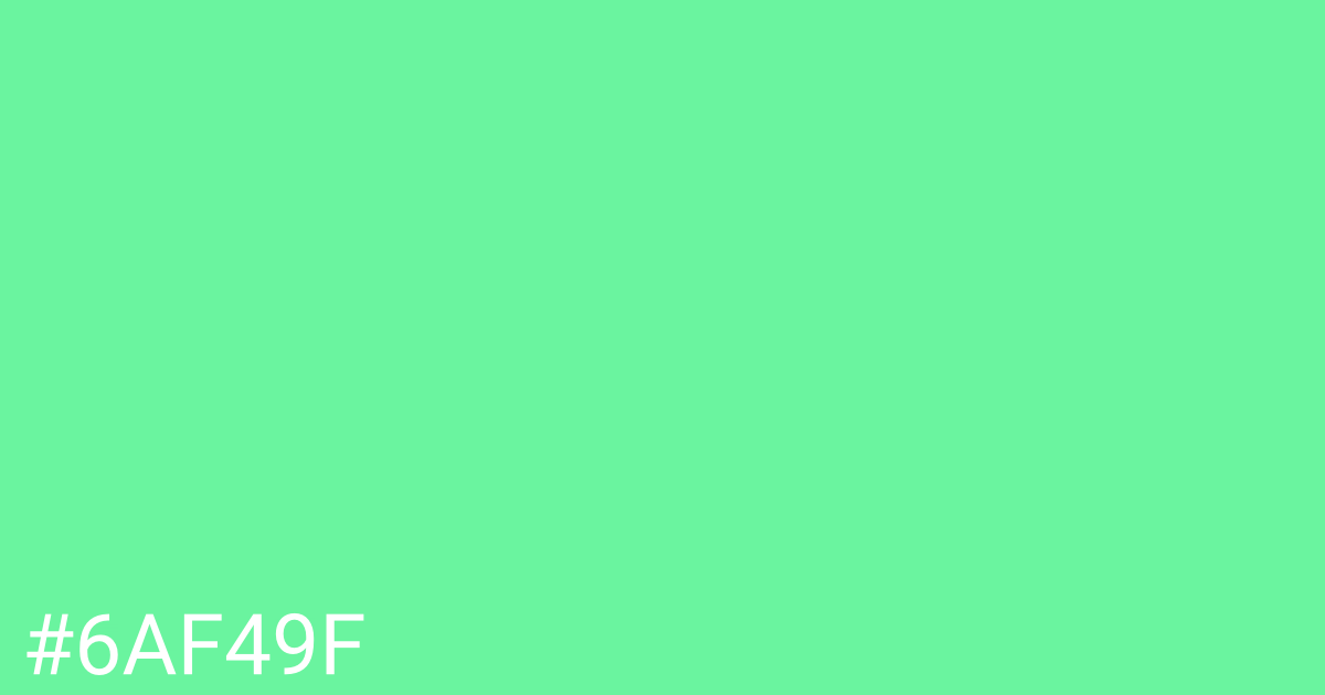 Hex color #6af49f graphic