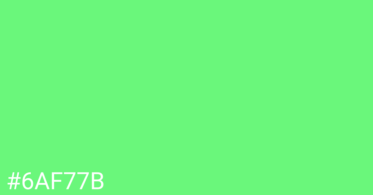 Hex color #6af77b graphic