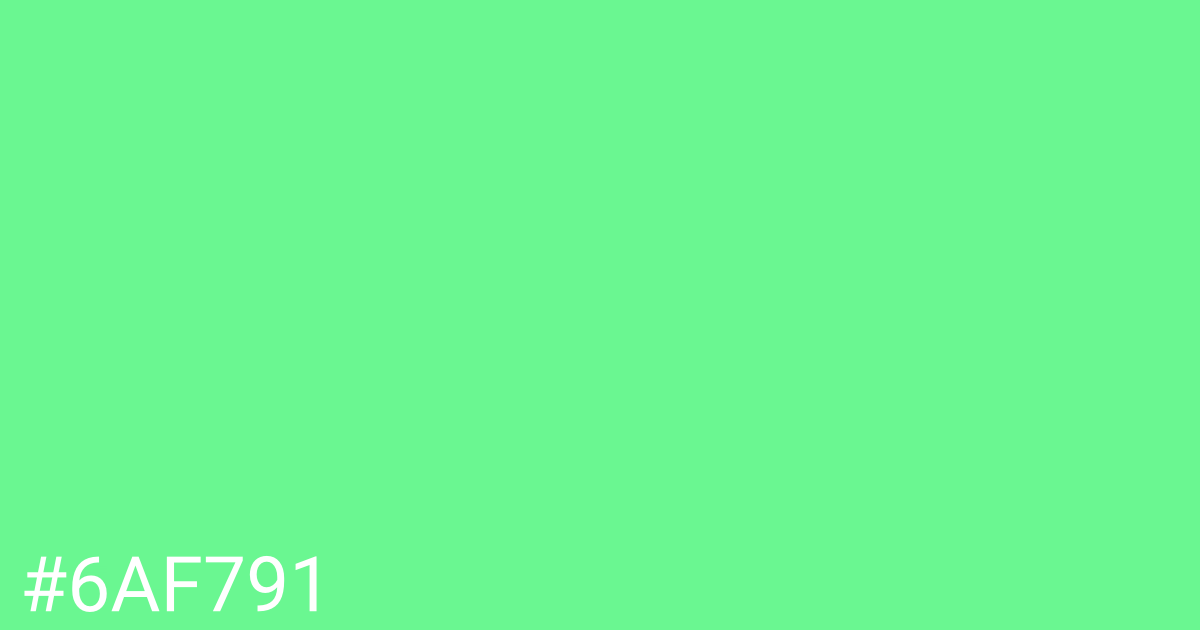 Hex color #6af791 graphic