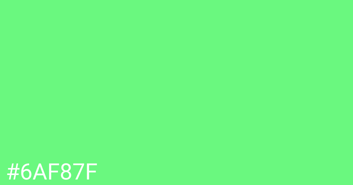 Hex color #6af87f graphic