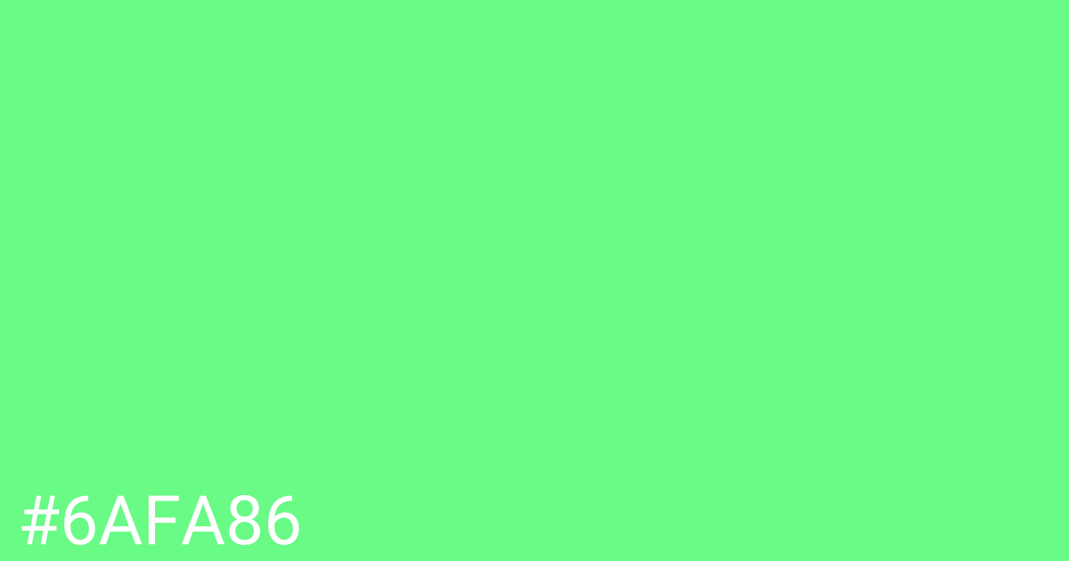 Hex color #6afa86 graphic