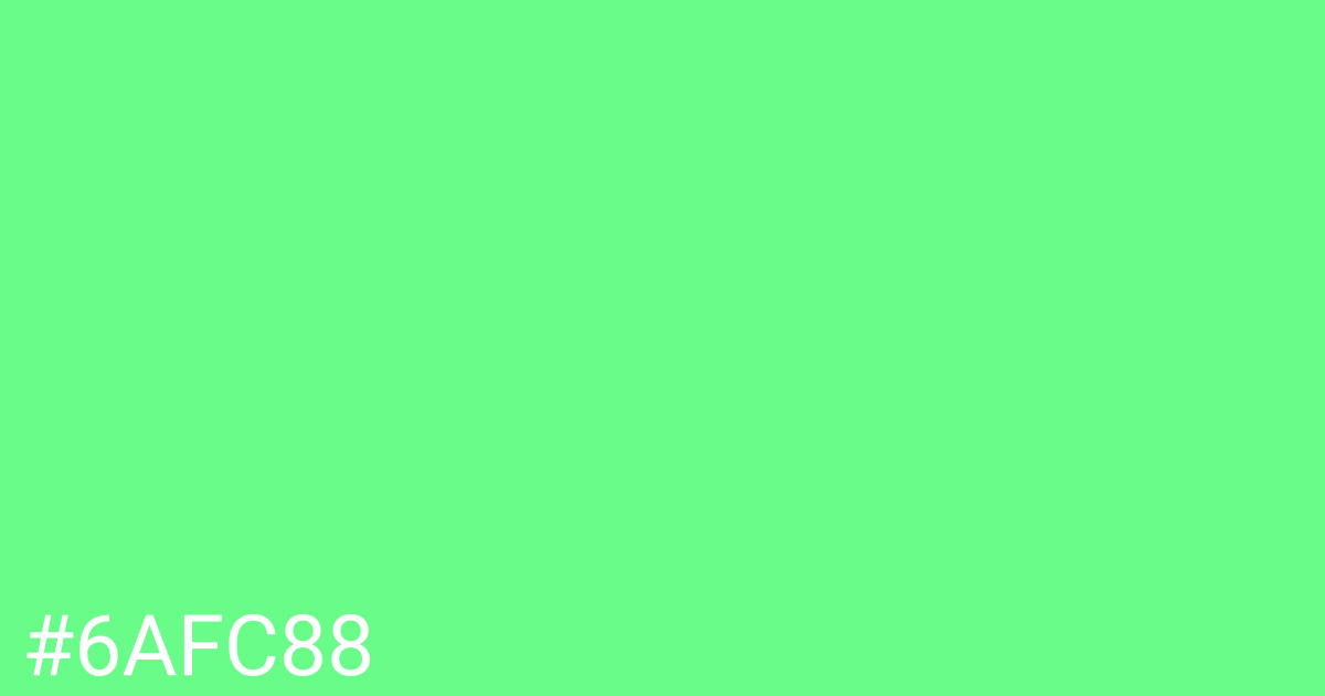 Hex color #6afc88 graphic