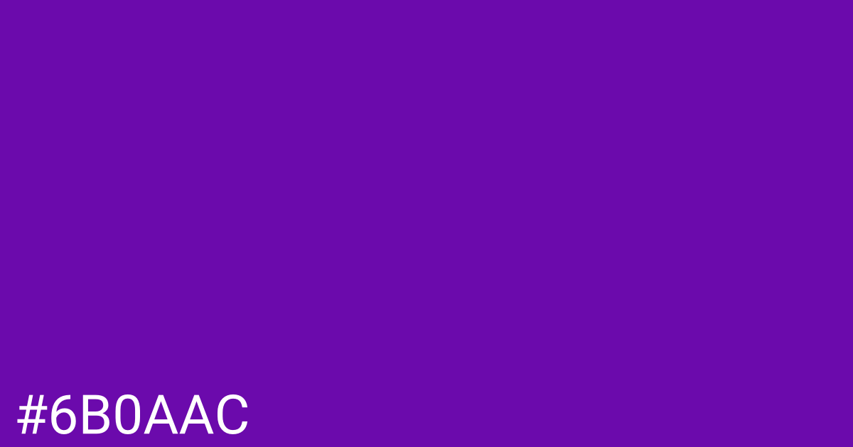 Hex color #6b0aac graphic