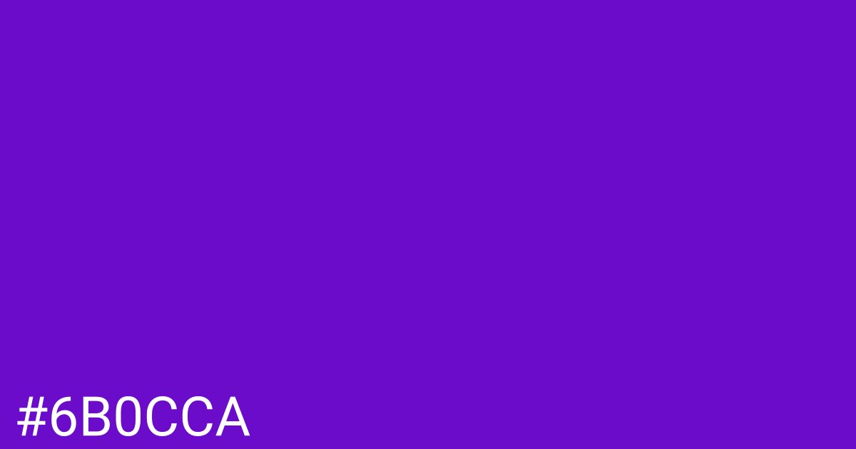 Hex color #6b0cca graphic