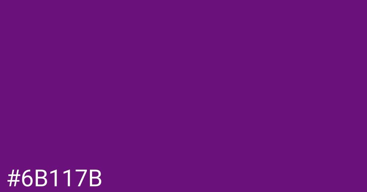 Hex color #6b117b graphic