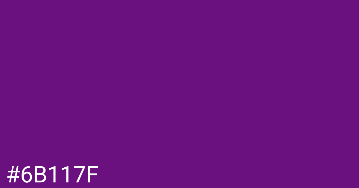 Hex color #6b117f graphic