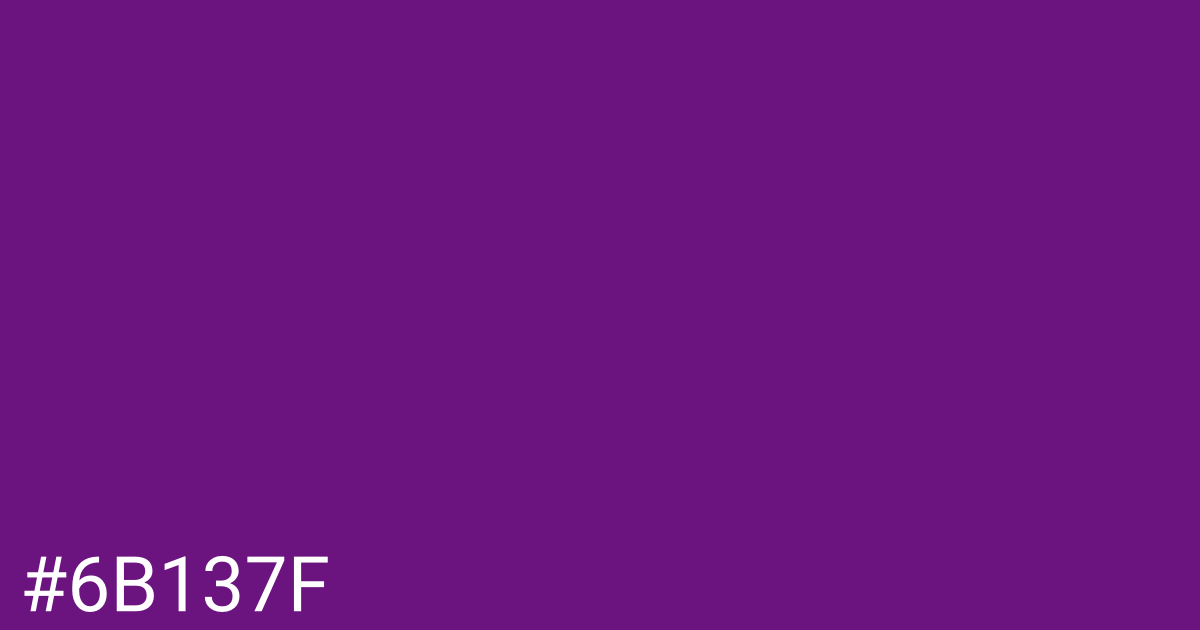 Hex color #6b137f graphic