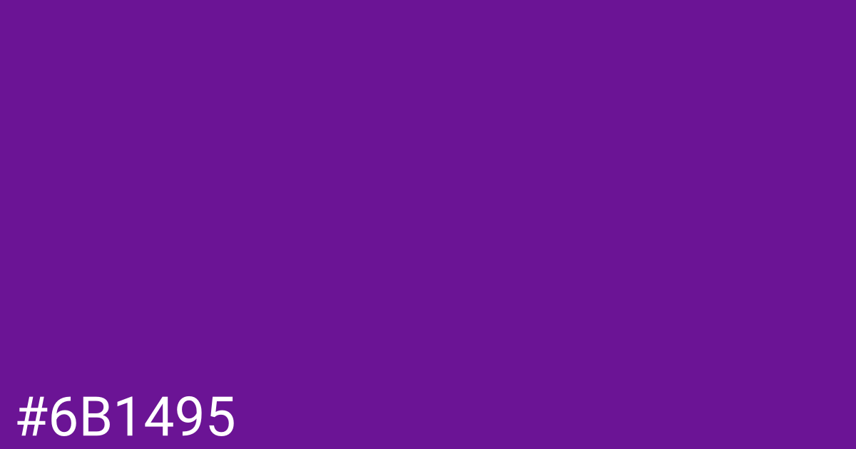 Hex color #6b1495 graphic