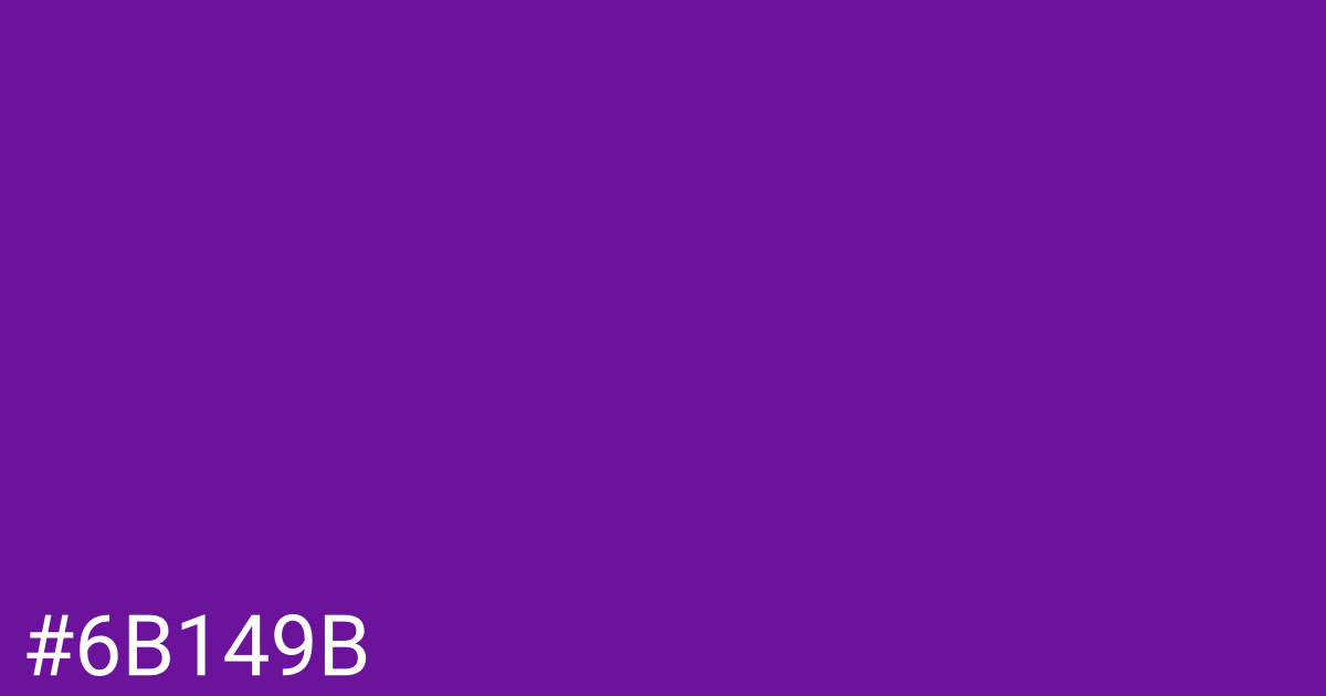 Hex color #6b149b graphic