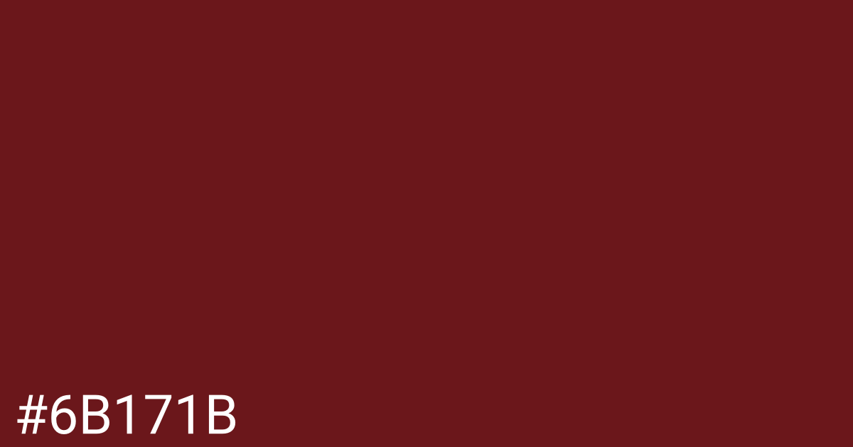 Hex color #6b171b graphic