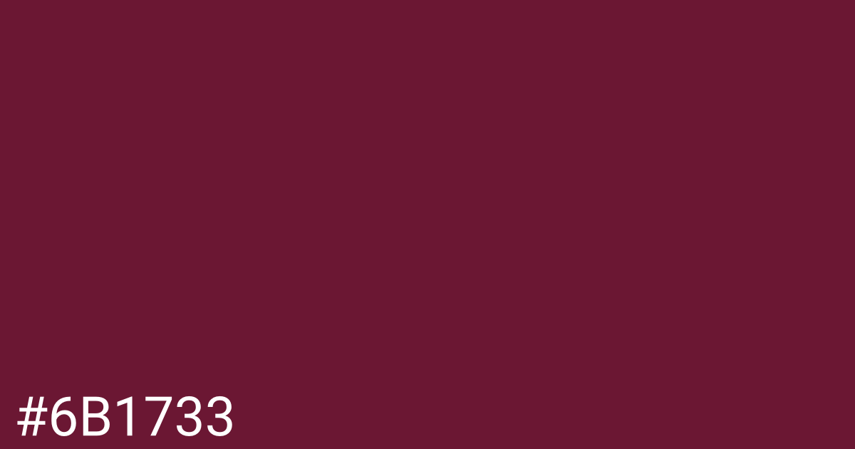 Hex color #6b1733 graphic