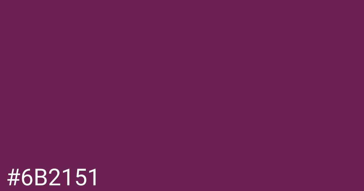 Hex color #6b2151 graphic