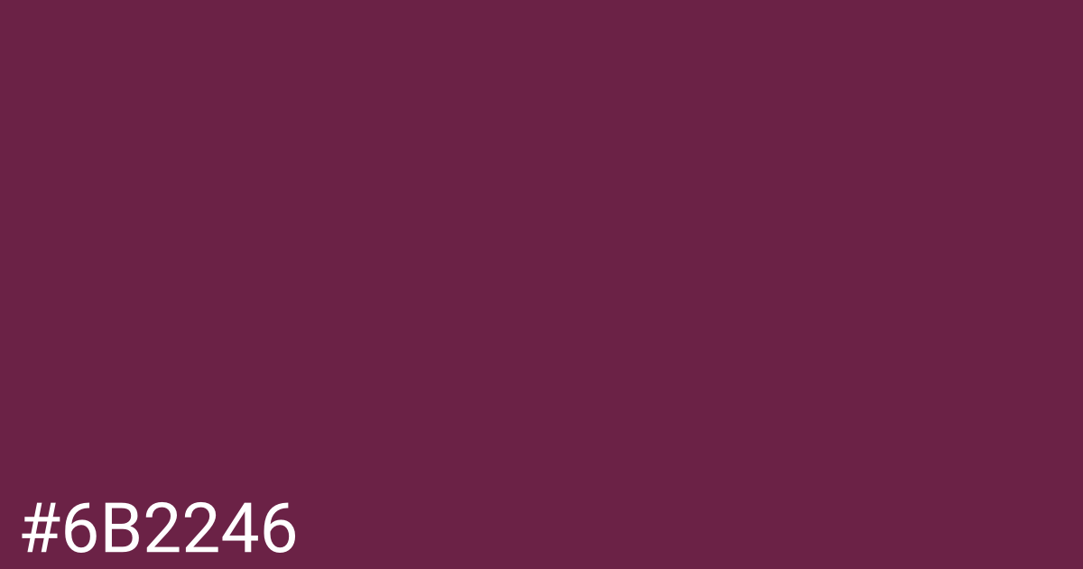 Hex color #6b2246 graphic