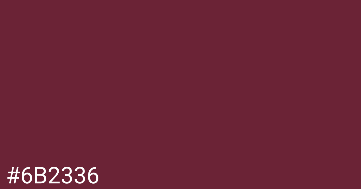 Hex color #6b2336 graphic