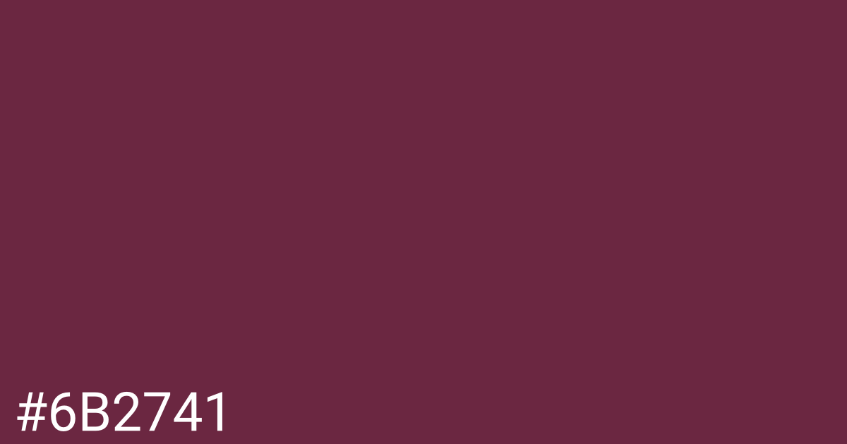 Hex color #6b2741 graphic