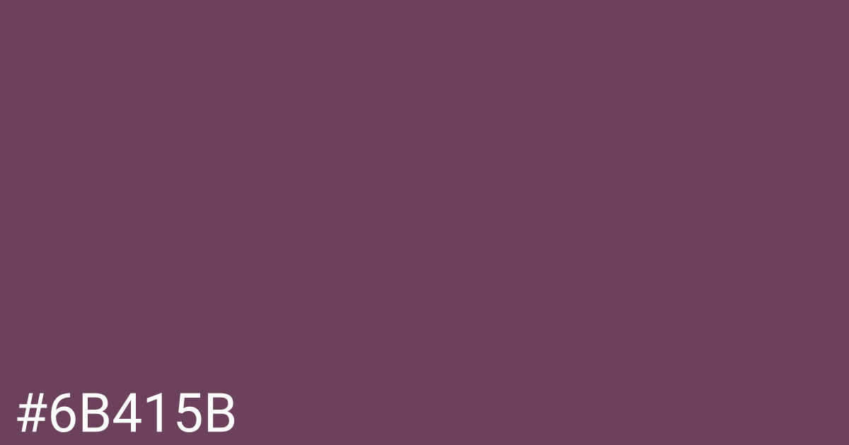 Hex color #6b415b graphic