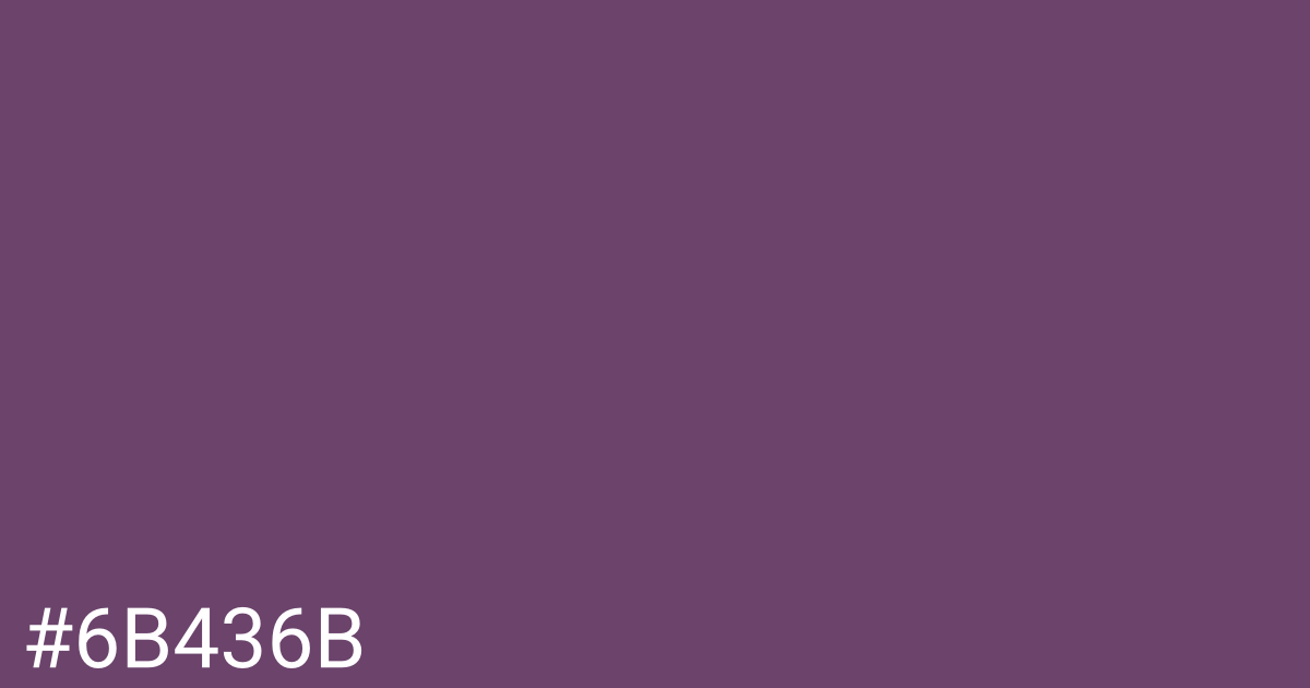 Hex color #6b436b graphic