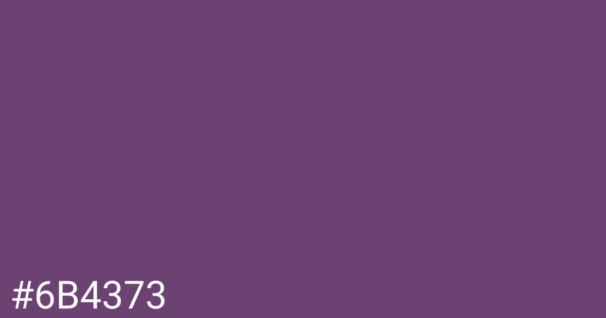 Hex color #6b4373 graphic