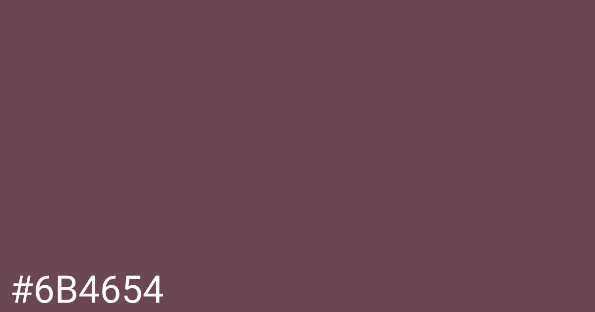 Hex color #6b4654 graphic