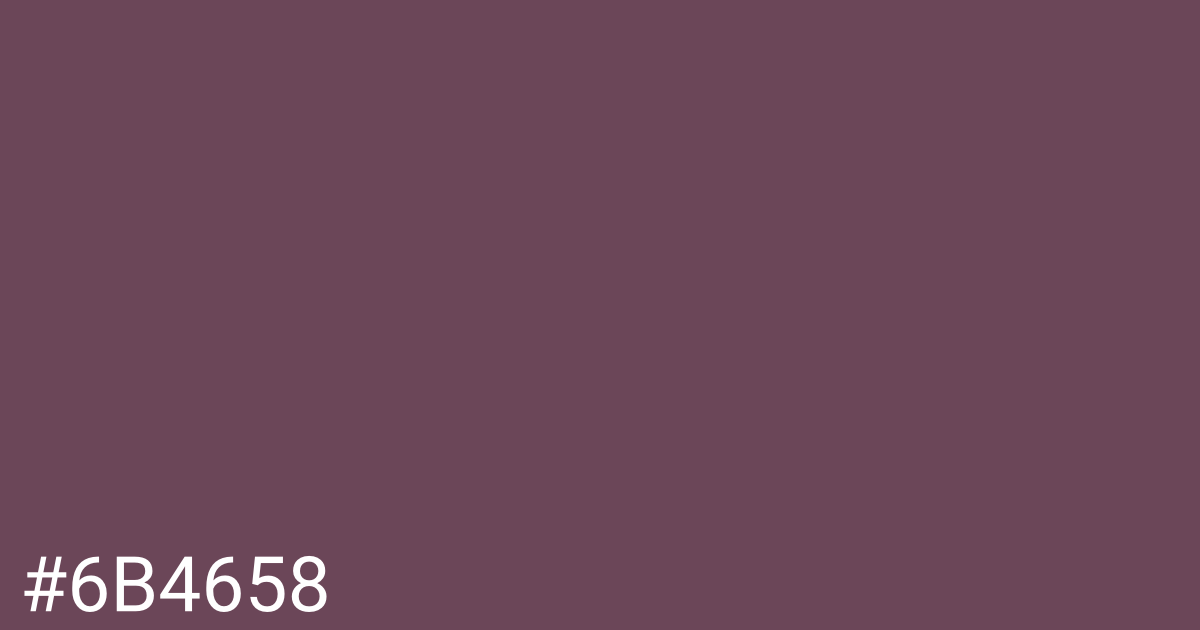 Hex color #6b4658 graphic