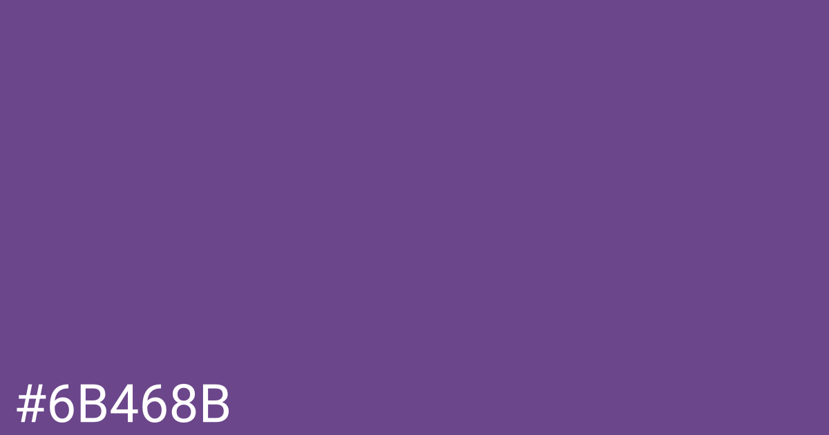 Hex color #6b468b graphic