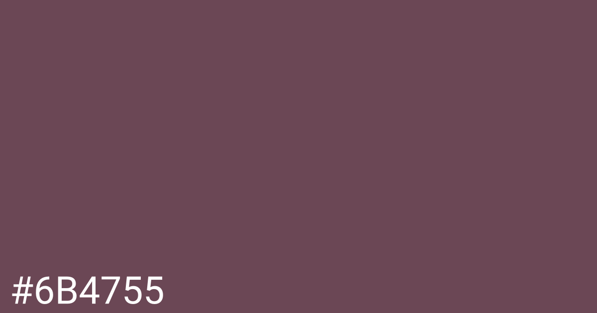 Hex color #6b4755 graphic